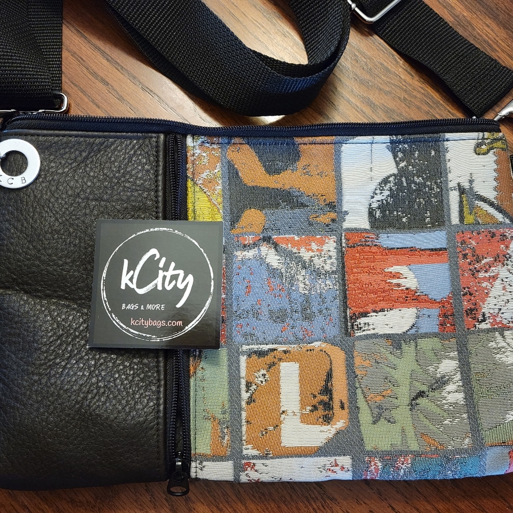 Multicolor Patchwork Canvas Crossbody Bag for Wom… - image 4